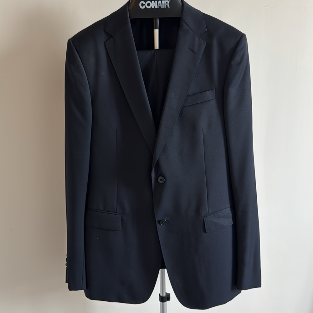 Z Zegna Navy Suit- 52L Slim Fit